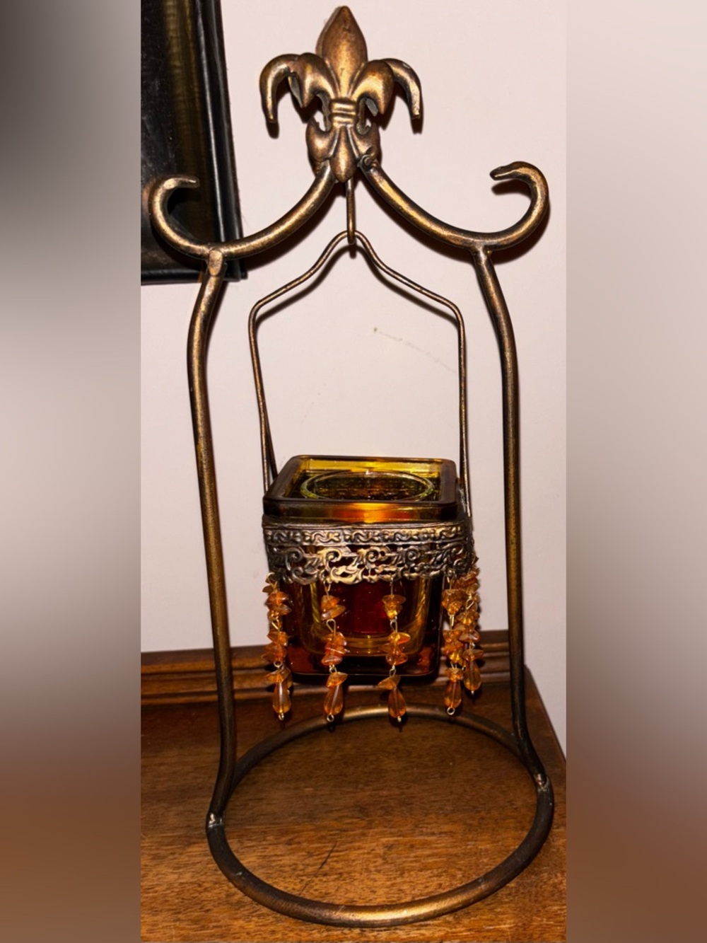 Pair of Y2K Home Interiors Fleur-de-Lis Candle Holders. - Picture 2 of 4